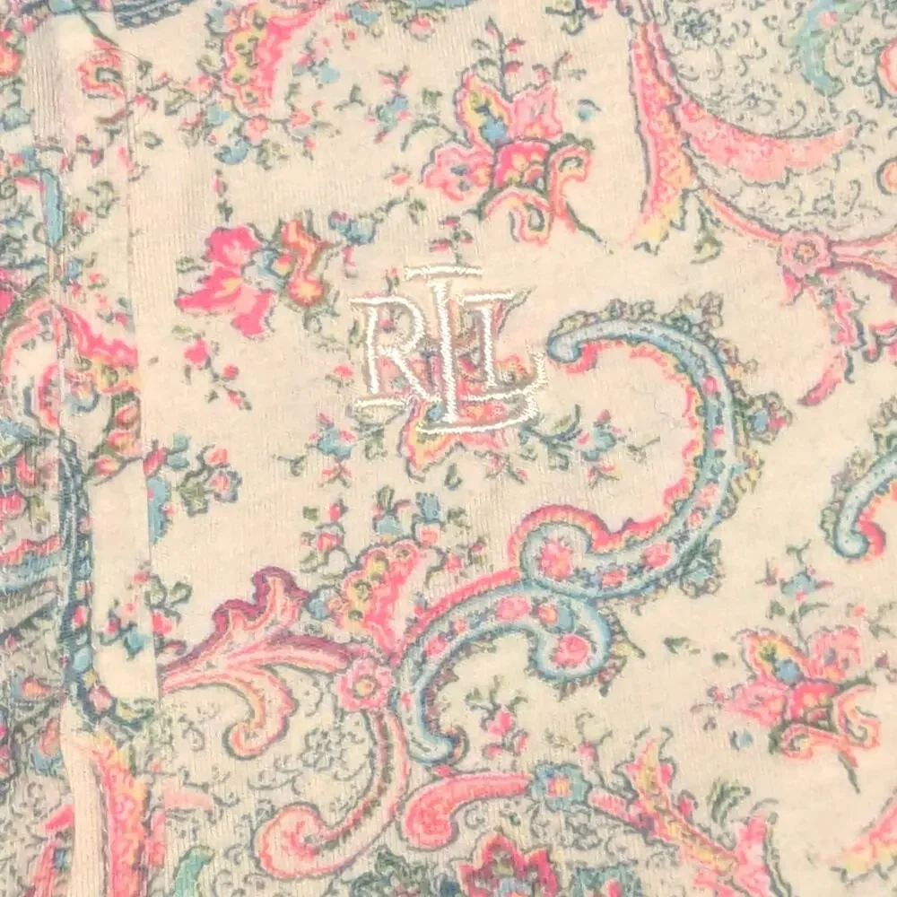 Lauren Ralph Lauren Feminine Paisley Ruffle Hem Romantic Sleep Dress Nightgown